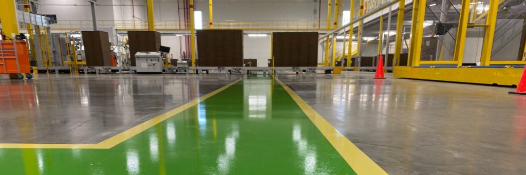 UV floor protection at the industrial facility